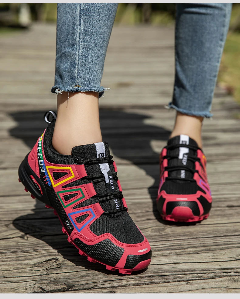 Men's Hiking Shoes Outdoor Sports Lace-Up Hiking Shoes Women's Hiking Sports Non-slip Hunting Tactical Sports Shoes