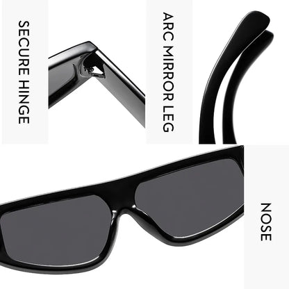 Vintage Oval Sunglasses Women Luxury Brand Designer Cat Eye Sun Glasses Retro Black White Glasses Ladies Goggle UV400 Eyewear
