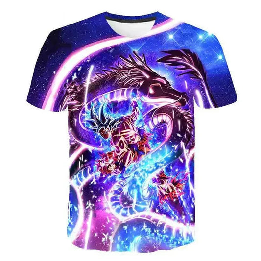 Cartoon Anime 7 Dragon Ball T-shirt for Children and Boys Cartoon T-shirt Short Sleeved Summer Men's Top Short Sleeved T-shirt