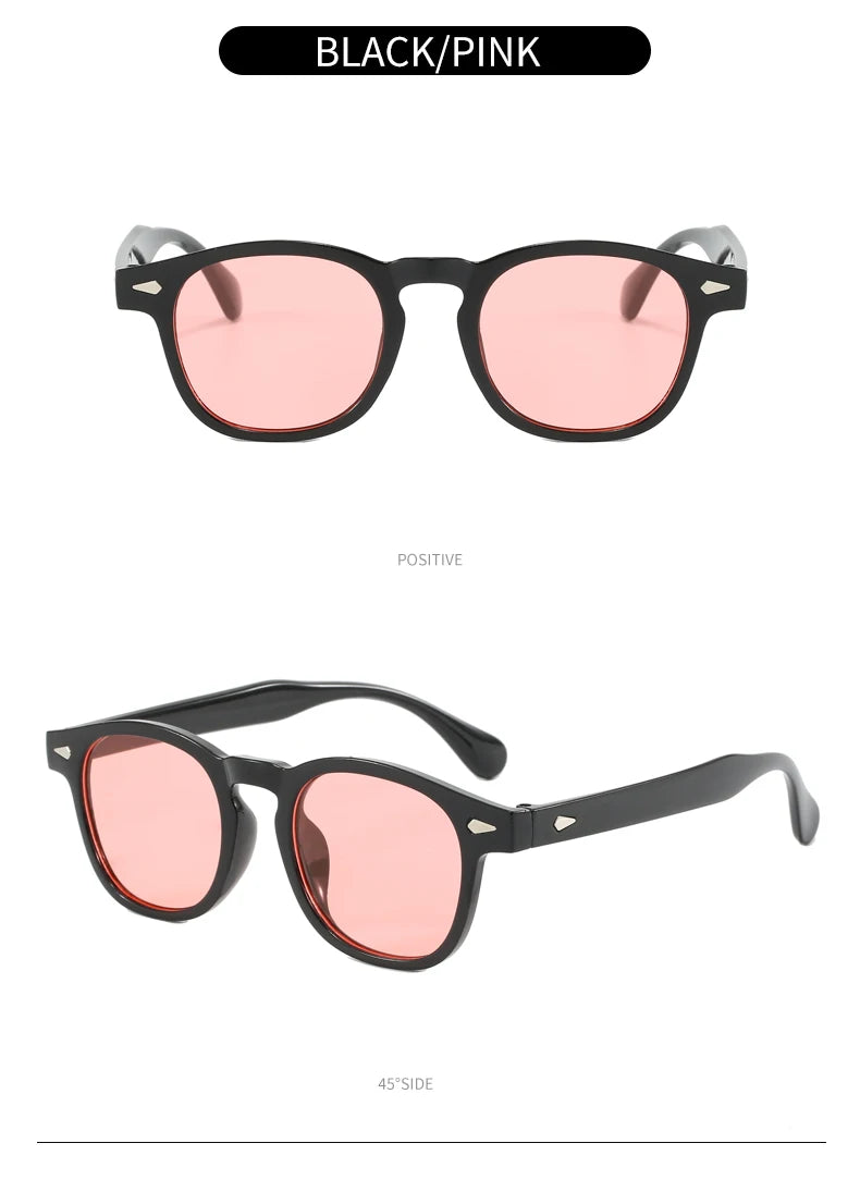 Vintage Oval Classic 4 Small Ding Stylish Decorative Sunglasses for Men and Women