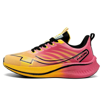 Men's Cushioning Running Shoes with Carbon Plate Marathon Women Lightweight Casual Sneakers for Jogging Workout Fitness Exercise