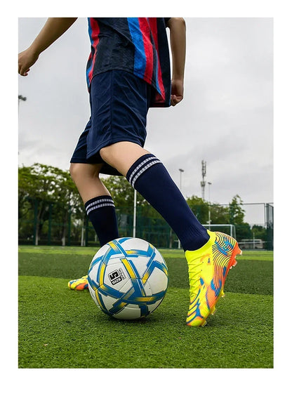 Nouvelles chaussures de football pour hommes, crampons, baskets de haute qualité, chaussures de football antidérapantes pour gazon, bottes de football pour garçons, chaussures de match d'extérieur très vendues, modèle m
