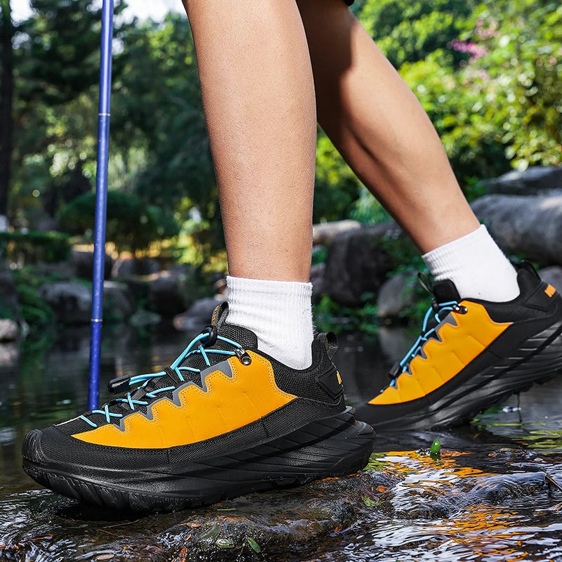 Chaussures de randonnée en plein air pour hommes, chaussures de course sur sentier, antidérapantes, légères, respirantes, pour escalade en montagne, camping, trekking, taille 46