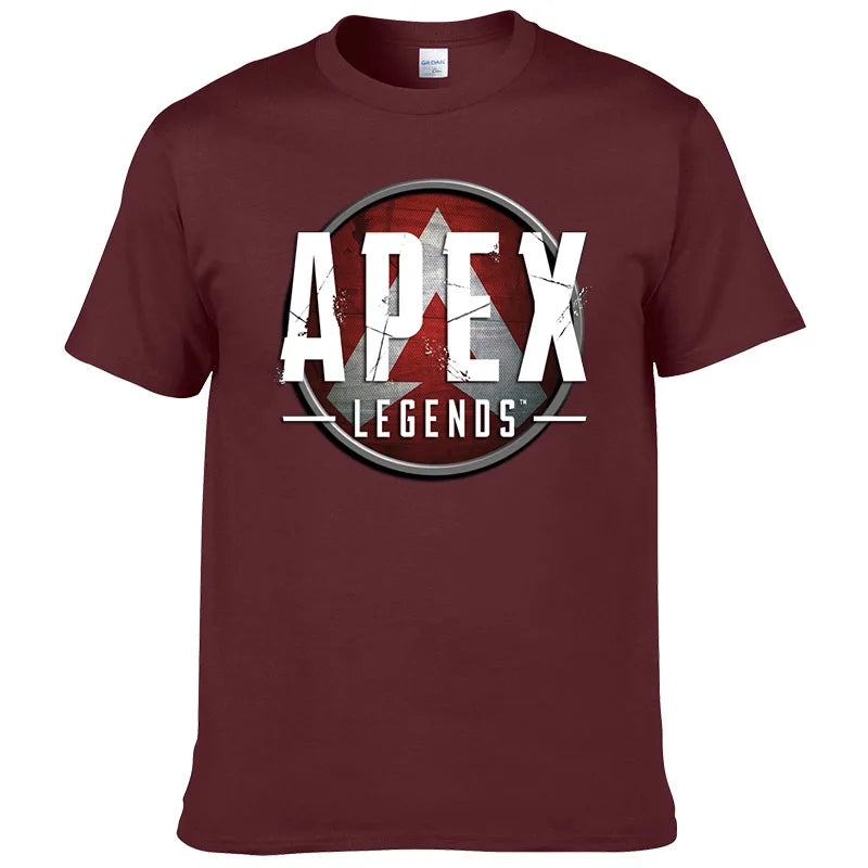 Short Sleeve Print T Shirt Men Summer Cotton Tshirt Clothing New Fashion Casual Apex Legends Harajuku Tee Style Cool Top F81