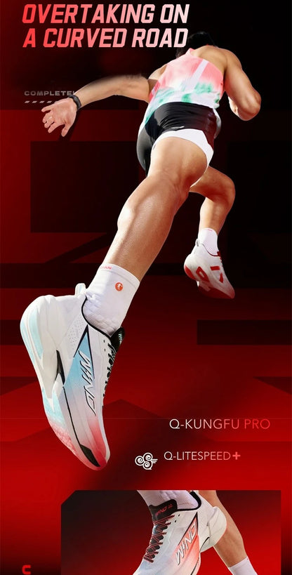 QIAODAN WIND 4PRO Maratonské boty s karbonovou deskou Pánské profesionální závodní tenisky Prodyšné běžecké sportovní boty QDB023262291