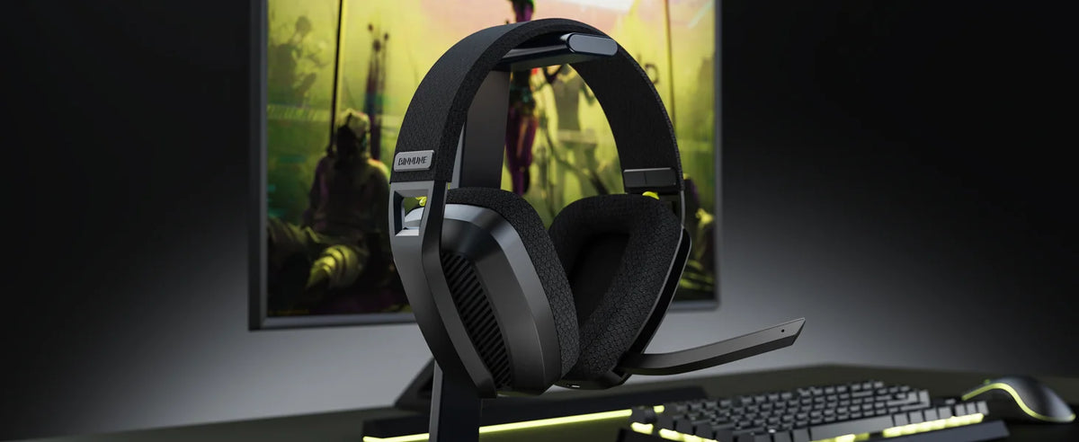 BINNUNE BW06 Casque Gamer Sans Fil Bluetooth 2.4GHz avec Micro pour PS5 PS4 PC Mac PlayStation, Headset Stéréo pour Joueurs