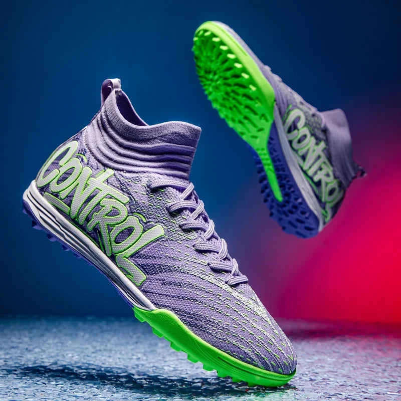 New Men Football Boots Cleats Sneakers High-top High-quality Soccer Shoes Non-Slip Futsal Grass Match Indoor Hot-selling FG/TF