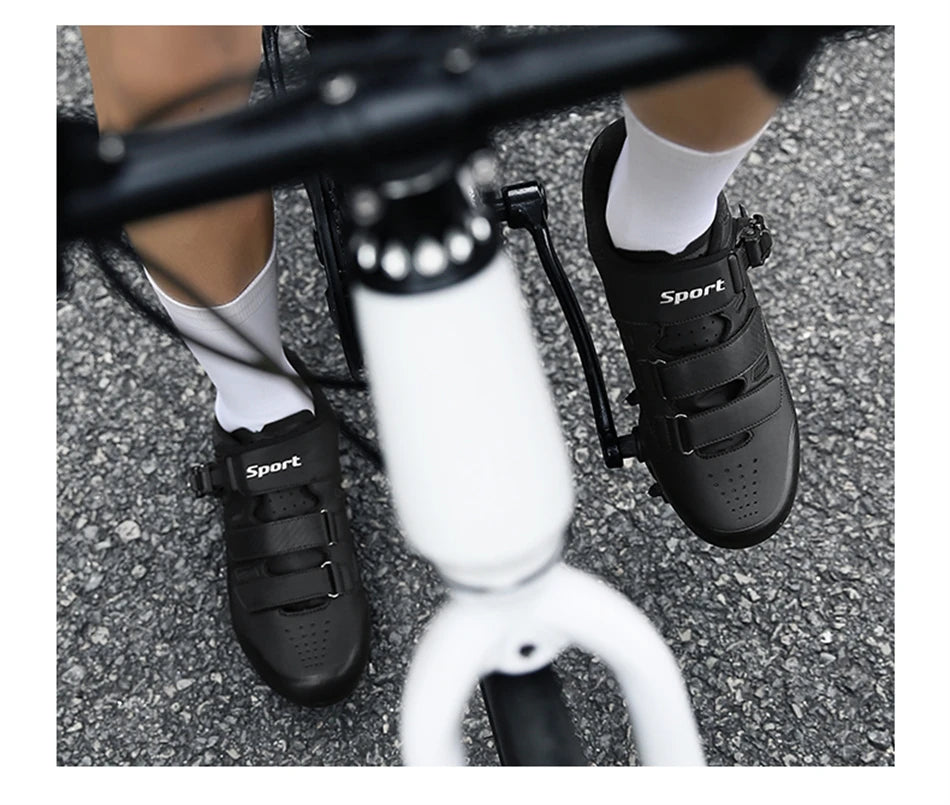 Pánské cyklistické boty bez přezek, boty na ploché pedály pro MTB, protiskluzové gumové boty pro silniční kola, dámské závodní boty na horská kola