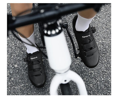 Pánské cyklistické boty bez přezek, boty na ploché pedály pro MTB, protiskluzové gumové boty pro silniční kola, dámské závodní boty na horská kola