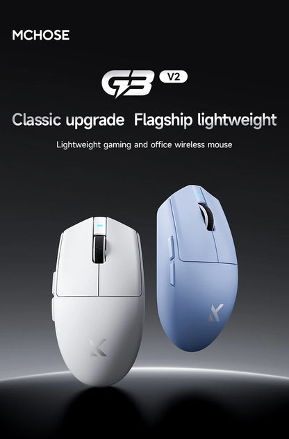 MCHOSE G3 V2 Pro/Ultra Lightweight E-sports Mouse Three mode Gaming office wireless Bluetooth PAW3395 Fully self-developed