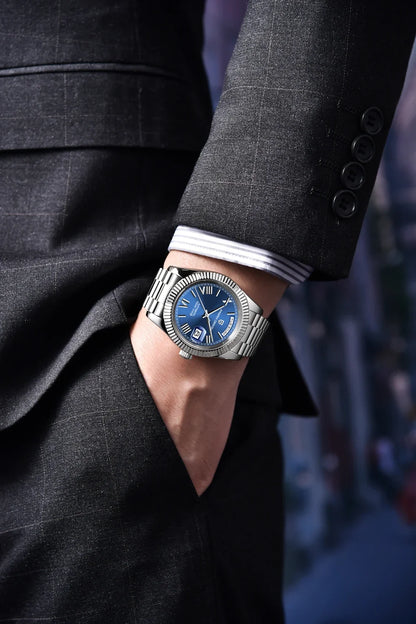 Montre PAGANI DESIGN DD40 pour homme – Modèle en or rose, montre-bracelet mécanique de luxe, mouvement automatique, verre saphir avec traitement antireflet, étanche