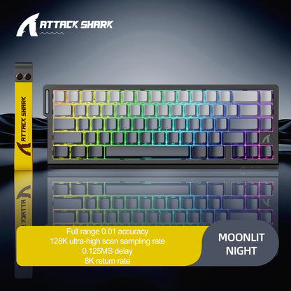 Magnetic Gaming Keyboard ATTACK SHARK X68HE X68PRO HE and FREEWOLF F68 Wired F68Pro Wireless for Pro Gaming 0.01mm Rapid Trigg