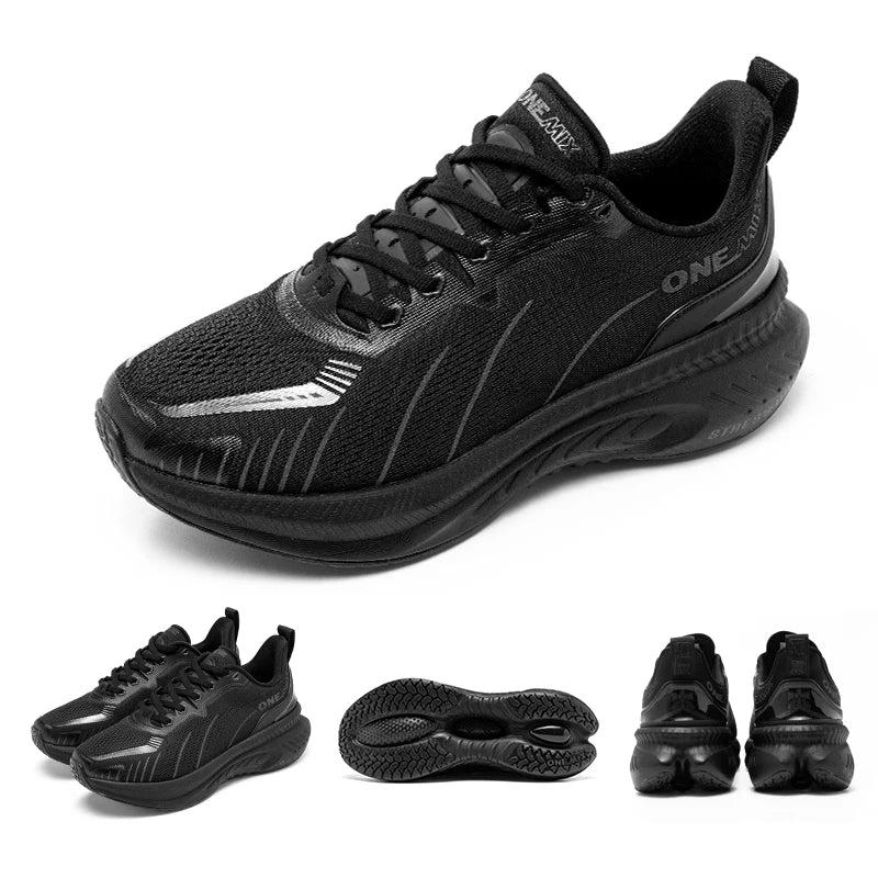 ONEMIX Nye løbesko med polstring til kvinder, efterår/vinter, tunge løbere, snøresko, kvinder, sjippetov, dans, skridsikre udendørs sneakers
