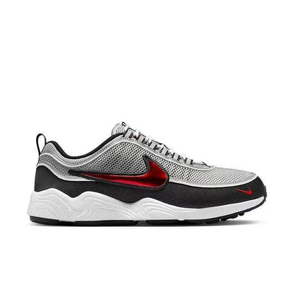 Chaussures de course Nike Zoom Spiridon, confortables, à tige basse, en mesh, pour les trajets quotidiens en ville, pour hommes, disponibles en gris, noir et rouge, modèle HF9117-001.