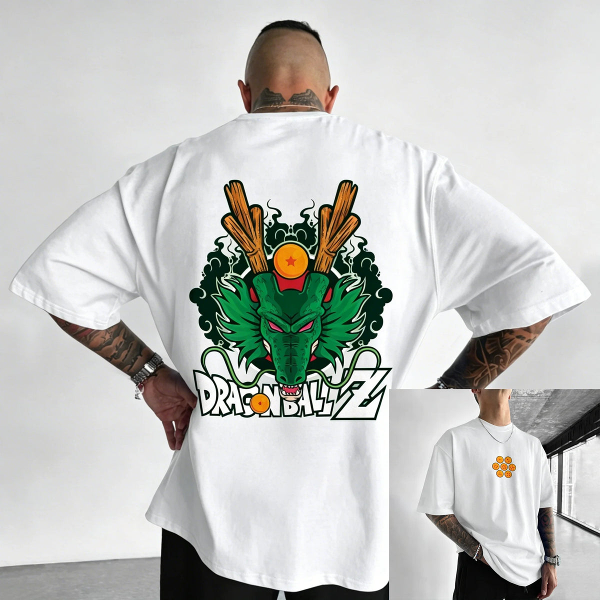 T-shirt de algodão de manga curta com estampado de Dragon Ball Z – Son Goku e Vegeta – Roupa para homem e mulher – Estilo Harajuku, Y2K, vintage, verão, streetwear