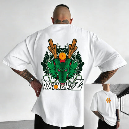 T-shirt de algodão de manga curta com estampado de Dragon Ball Z – Son Goku e Vegeta – Roupa para homem e mulher – Estilo Harajuku, Y2K, vintage, verão, streetwear