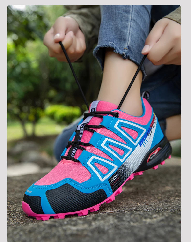 Men's Hiking Shoes Outdoor Sports Lace-Up Hiking Shoes Women's Hiking Sports Non-slip Hunting Tactical Sports Shoes