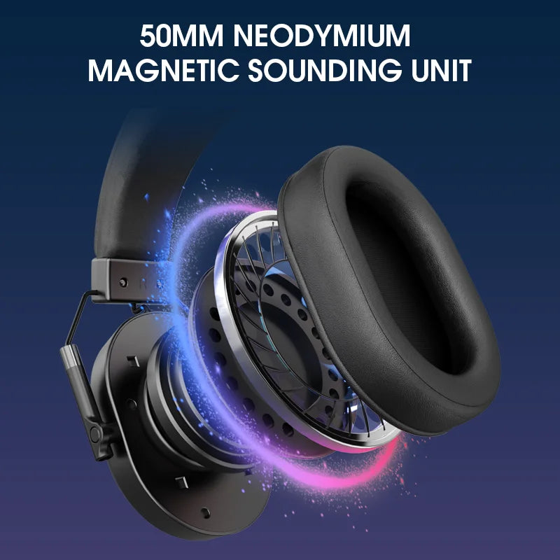 LDON kabelloses Gaming-Headset PS5 PS4 Bluetooth 2.4GHz Kopfhörer 3D-Surround-Sound Noise-Cancelling-Mikrofon niedrige Latenz