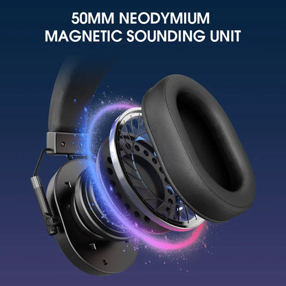LDON kabelloses Gaming-Headset PS5 PS4 Bluetooth 2.4GHz Kopfhörer 3D-Surround-Sound Noise-Cancelling-Mikrofon niedrige Latenz