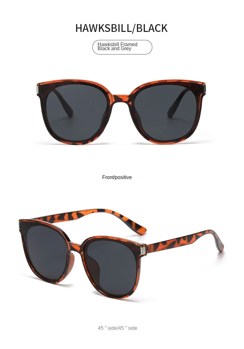 Fashion Korean Vintage Square Sunglasses Women Oversized Sunglass Men Retro Trend Black Sun Glasses Shades Goggle UV400 Eyewear