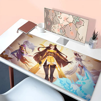 Amaterasu Kiriko Overwatch -hiirimatto, työpöytämatto pehmusteella, pelitarvike, Prime Gaming XXL -näppäimistöalusta pehmustematto
