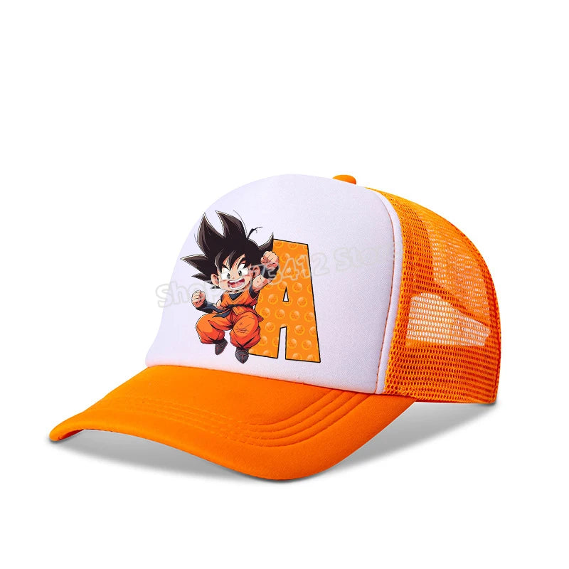 Dragons Ball Baseball Cap Orange Adult Sunshade Hat A-Z Letter Adjustable Truck Driver Boy Girl Universal Casual Peripheral Item