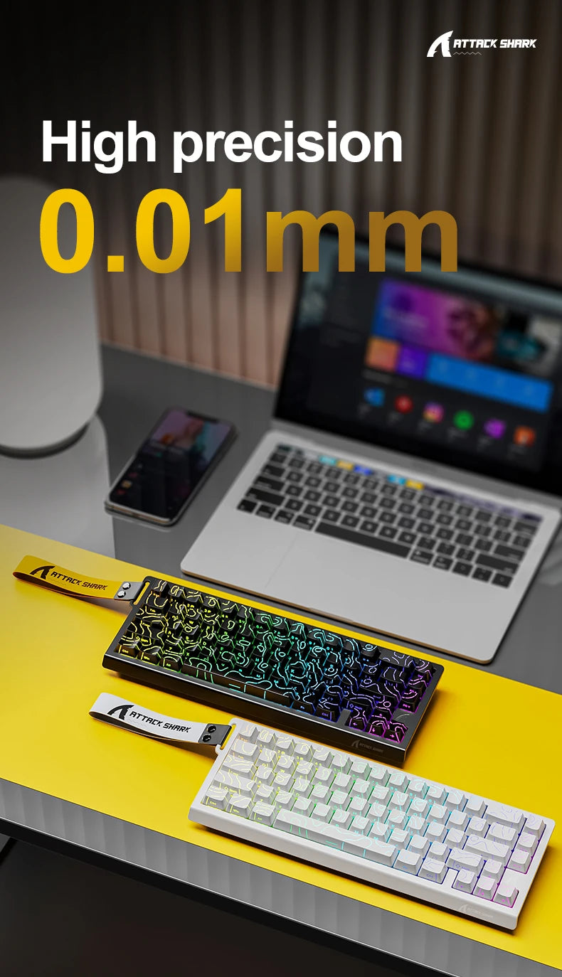 Magnetic Gaming Keyboard ATTACK SHARK X68HE X68PRO HE and FREEWOLF F68 Wired F68Pro Wireless for Pro Gaming 0.01mm Rapid Trigg