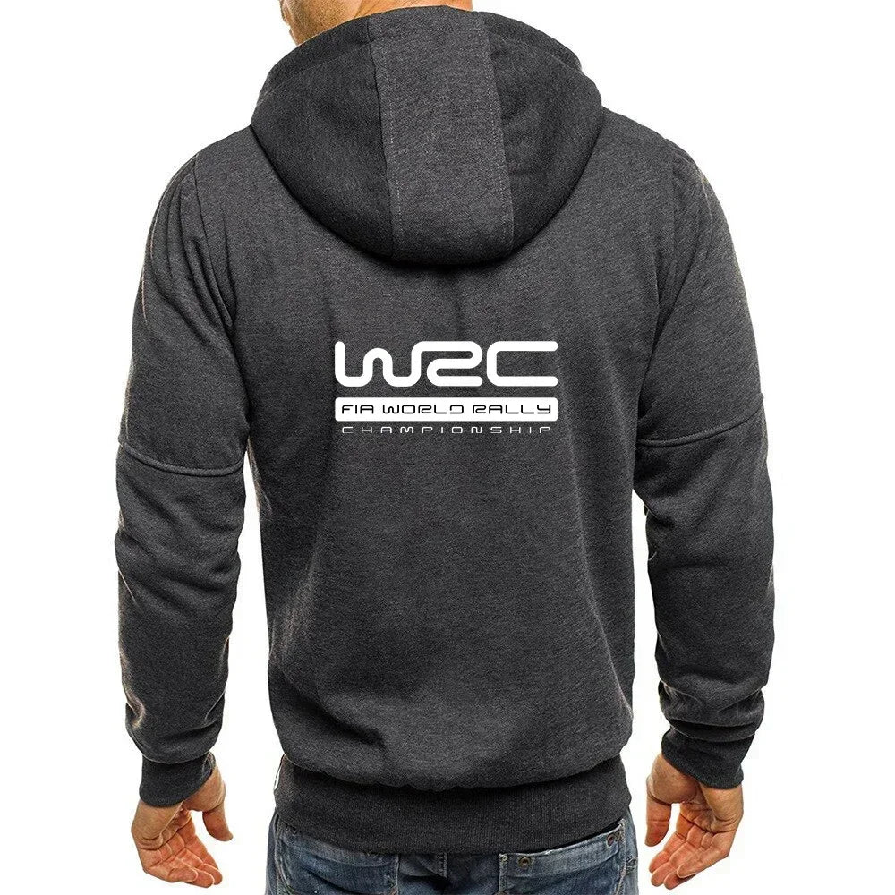 New Spring Autumn Men's World Rally Championship WRC Logo Printing Fashion Hooded Streetwear Casual Zipper High Quality Hoodies