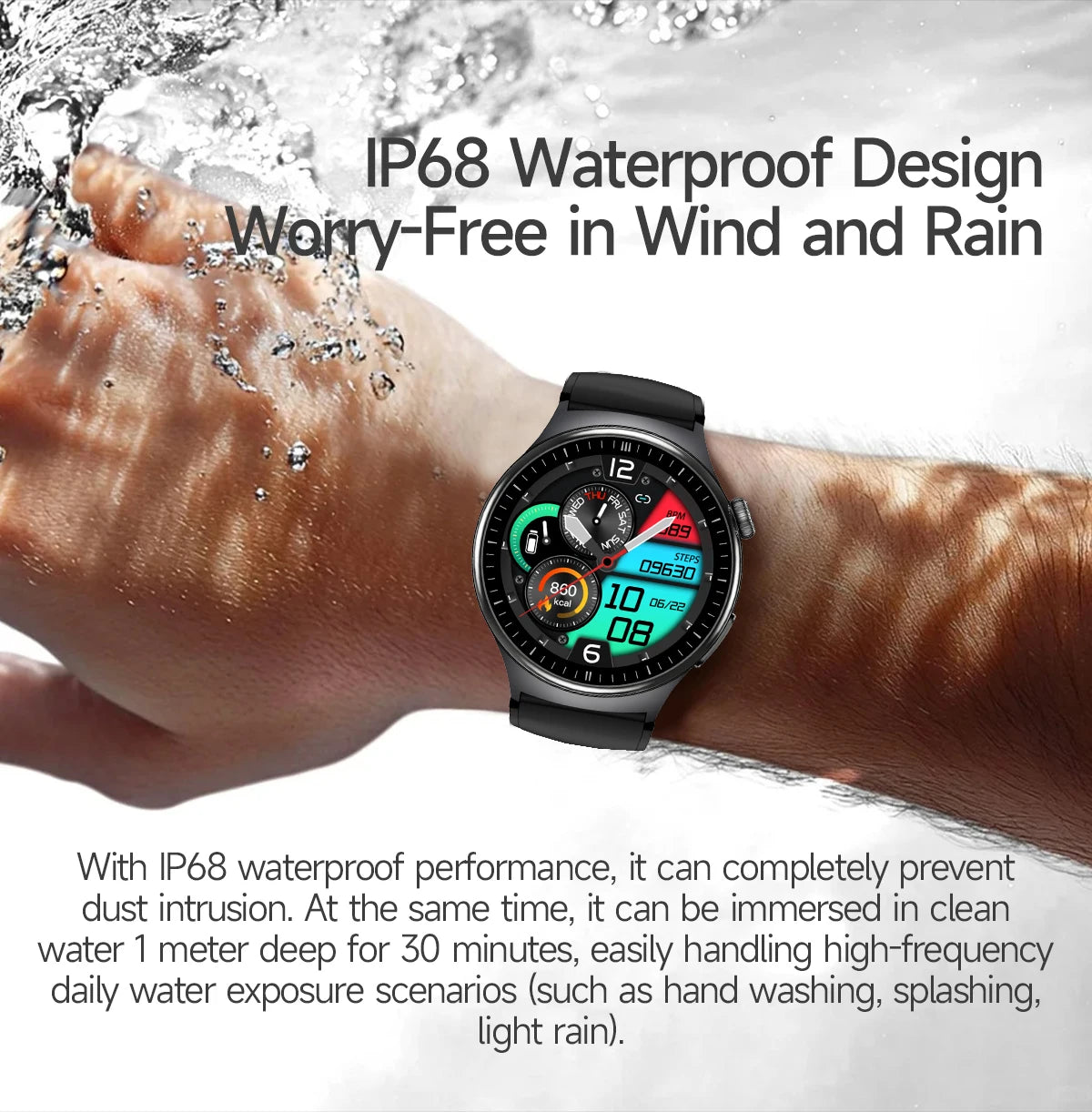 2026 AI Health Smartwatch ECG + PPG, Blood Pressure, Uric Acid & Body Fat Monitoring, AMOLED Display & Bluetooth Calling