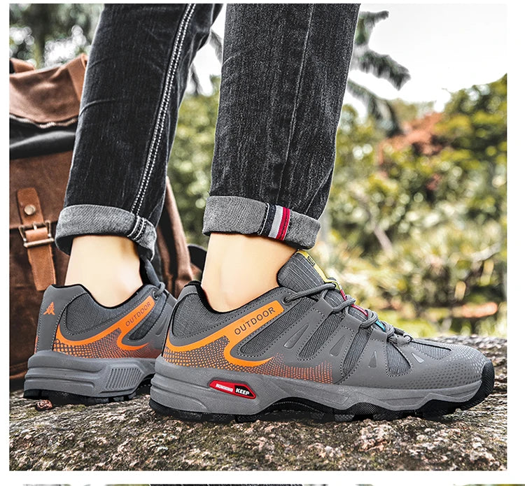 Scarpe da uomo per attività all'aperto - Scarpe da alpinismo antiscivolo da uomo - Calzature da viaggio, escursionismo e avventura - Sneaker casual alla moda