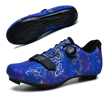 Zapatillas de ciclismo para hombre con cierre automático; zapatillas de ciclismo de carretera; zapatillas deportivas de ciclismo de montaña para exterior; zapatillas de ciclismo de spinning para mujer para interior