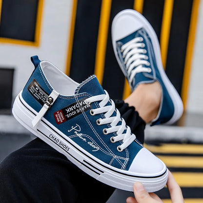 2025 été hommes toile baskets basses décontracté respirant chaussures pour adolescent à la mode léger jeunesse Streetwear confort chaussures