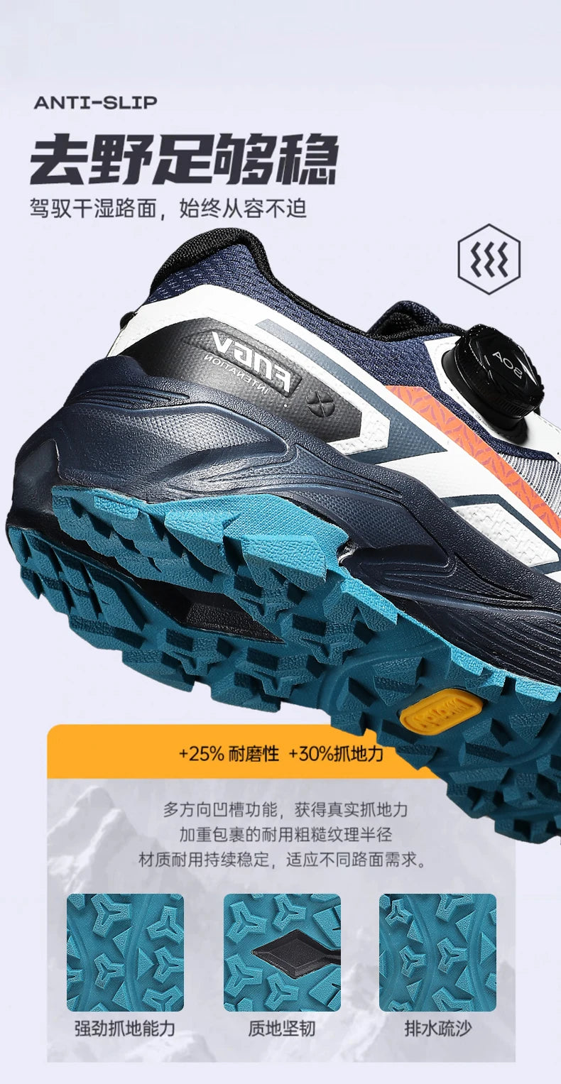 Chaussures de randonnée élégantes pour homme : baskets de trekking résistantes avec doublure moelleuse et chaude pour l'hiver – Chaussures pour homme