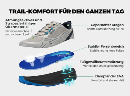 FitVille protiskluzové běžecké boty na trail, pánské tenisky, extra široké, lehké, pro muže s oteklými nohami, s podporou klenby, pro úlevu od bolesti