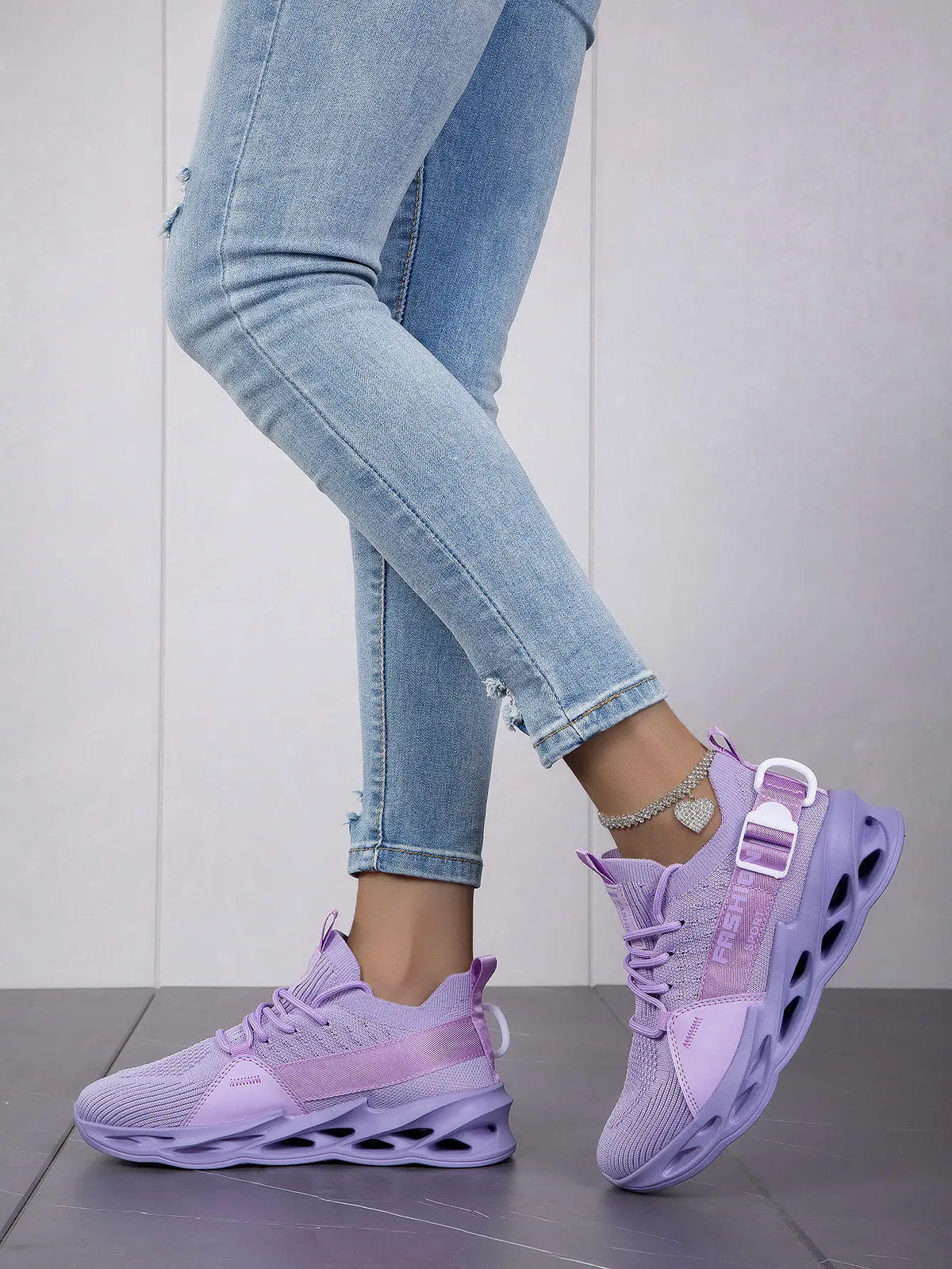Moda Lila Casual Sneakers Dam Herr Blade Löparskor Storlek 48 Lätta Andningsbara Sportskor Herr Mesh-sneakers
