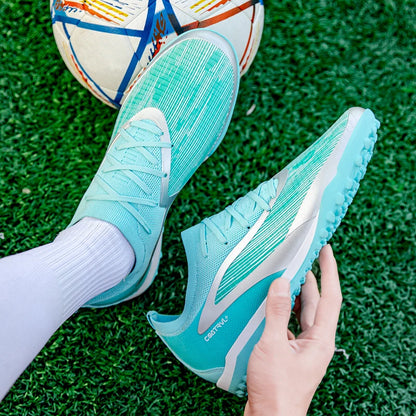 New Men's Soccer Shoes Professional Society Turf Training Football Field Boots Non-Slip TF/FG Indoor Football Shoes Sizes 32-45