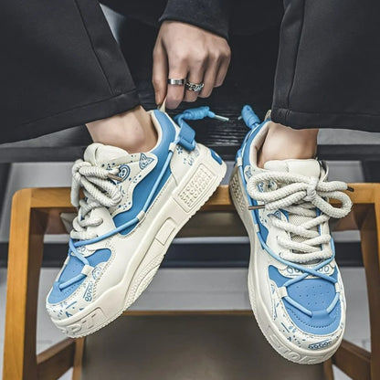 Módní skate boty, pánské tenisky, pánské prodyšné běžecké boty, outdoorové síťované volnočasové boty, pánské šněrovací vulkanizované boty, Zapatillas