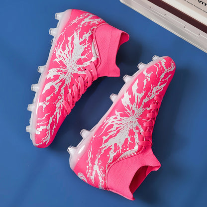 Chaussures de football pour adultes, crampons AG FG, légères, antidérapantes, avec longues pointes, résistantes à l'usure, pour terrain de gazon extérieur.
