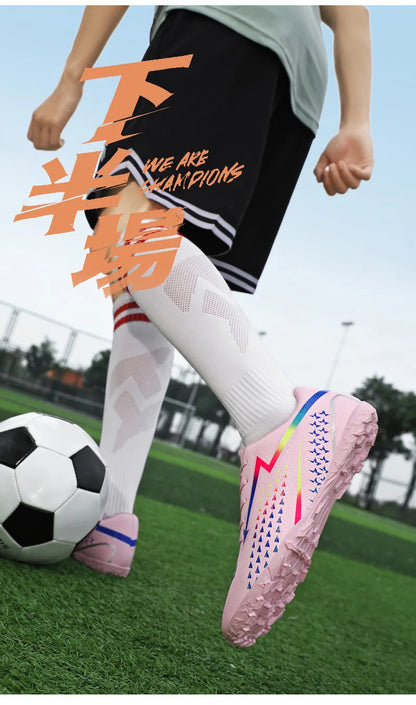 High Quality Men's Soccer Shoes for Society, Ultralight Turf Soccer Cleats Sneakers, Training Football Boots Chuteira Campo Sizes 35-45