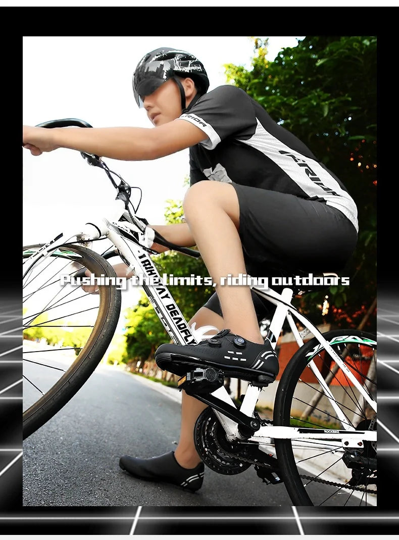 Scarpe da ciclismo di alta qualità da uomo SPD autobloccanti per bici da corsa, scarpe sportive da donna MTB da montagna antiscivolo 36-47