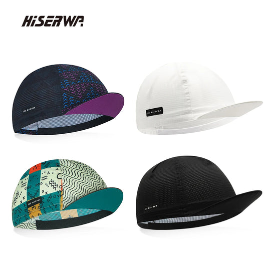 HISERWA Men Women Cycling Cap Sun Protection Summer Breathable Sports Quick Dry Bicycle Cycling Hat Bike Headwear Gorra Ciclismo