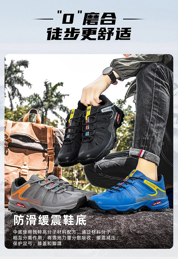 Scarpe da uomo per attività all'aperto - Scarpe da alpinismo antiscivolo da uomo - Calzature da viaggio, escursionismo e avventura - Sneaker casual alla moda