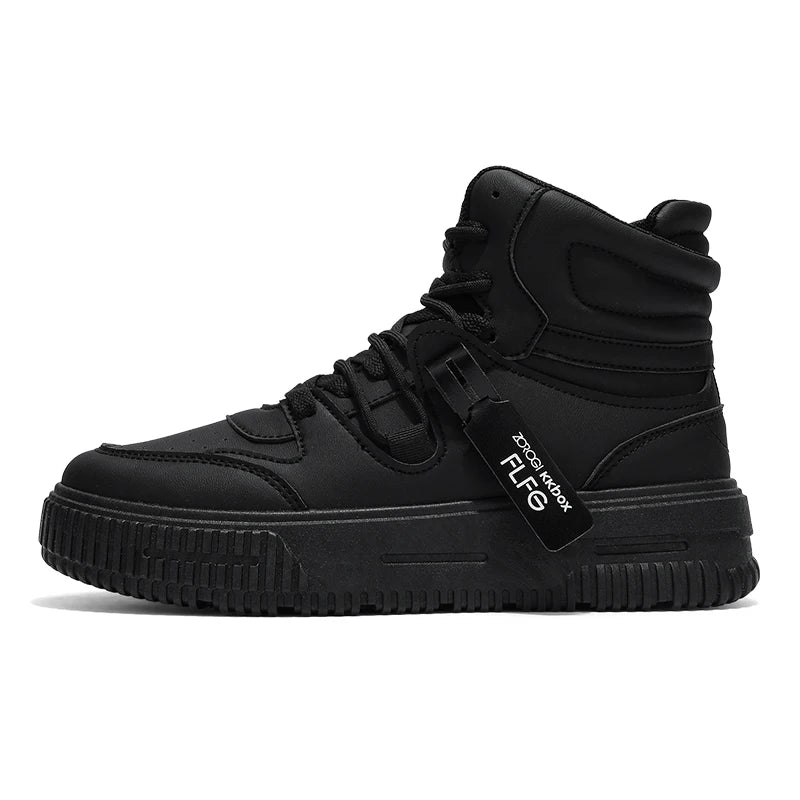 Fashion Casual Sneakers High Top Skateboard Shoes Student Boots Men and Women Trend Wear Resistant Two-color Couples