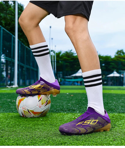 New Men Football Boots Non-Slip Boys Outdoor Hot-selling Soccer Shoes Grass Match Sneakers High-quality Cleats High-top Light