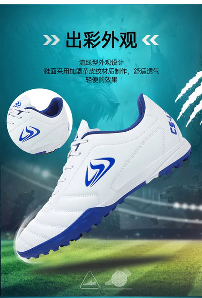 Unisex Large Size Adult Training Game Sneakers Indoor Outdoor Lawn Youth Student Sport Soccer Shoes 39-45#