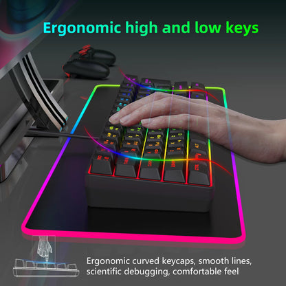 Russian Keyboard English RGB Lighting 61 Keys 60% Layout Gaming Keyboard ISO USB Wired Full Key No Impact K401 For Game Office