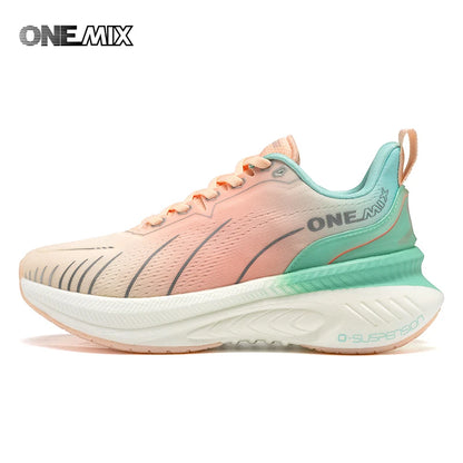 ONEMIX Sneakers da donna, scarpe da corsa traspiranti nere per donna, di marca, spedizione gratuita, scarpe sportive rosa alla moda con ammortizzazione