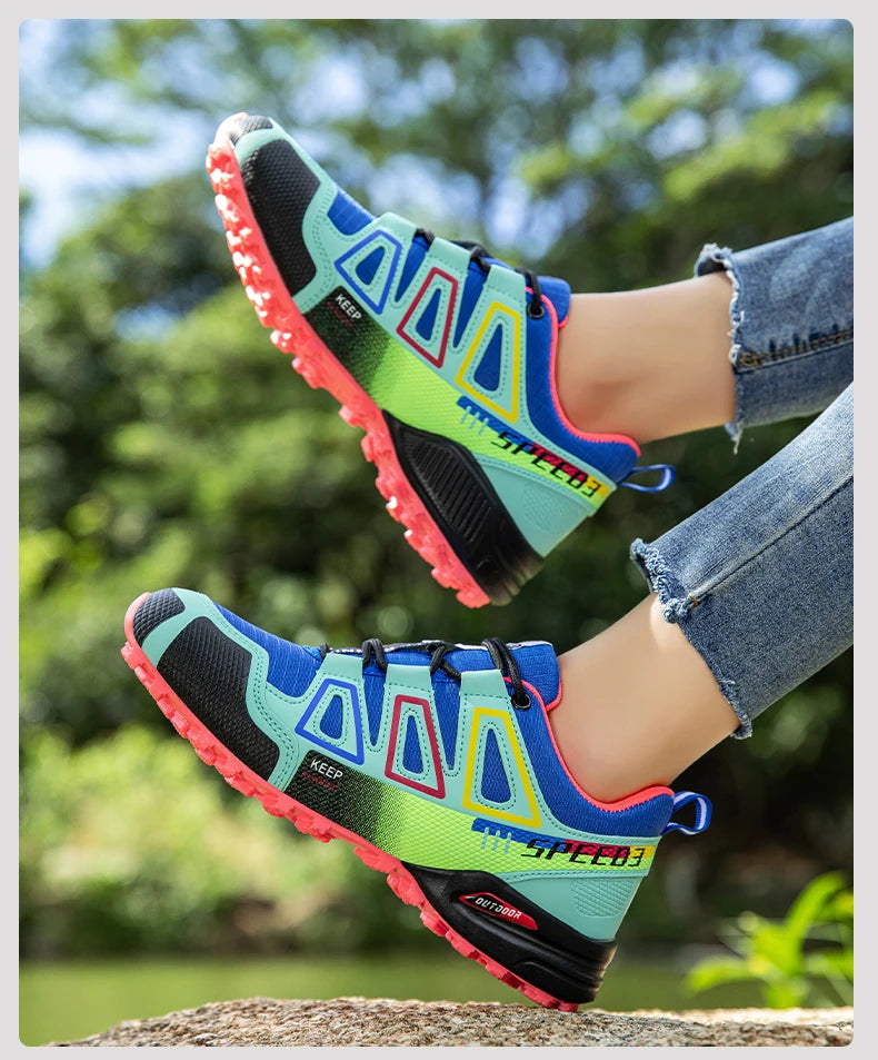 Men's Hiking Shoes Outdoor Sports Lace-Up Hiking Shoes Women's Hiking Sports Non-slip Hunting Tactical Sports Shoes
