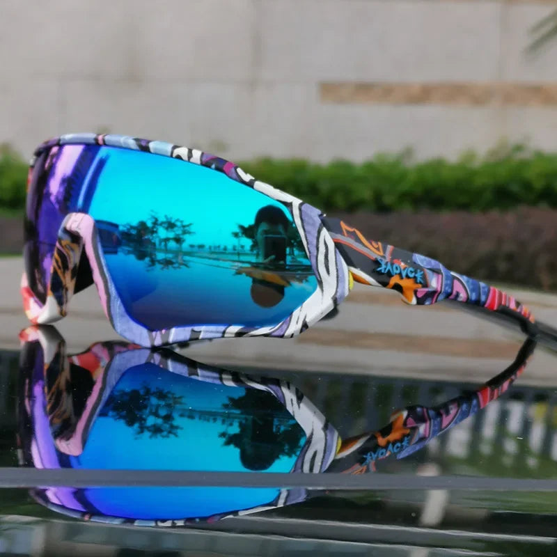 Kapvoe Herren-Marken-Angelbrille, Mountainbike- und Radfahrbrille, Damen-Rennradbrille, Fahrradbrille, Radsportbrille, Oculos Ciclismo