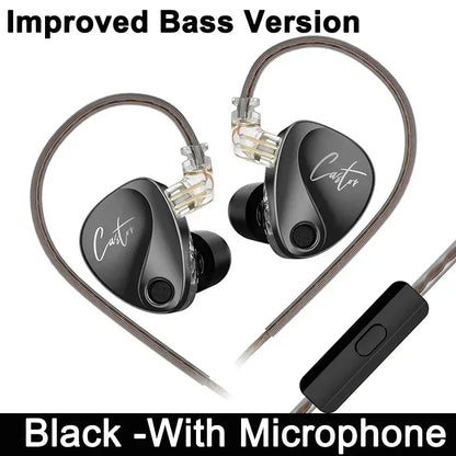 KZ Castor Wired Earbuds Improved Bass HiFi Earphone 2 Dynamic High-end Tunable Balanced Armature In-ear Headphone w/ Accessories